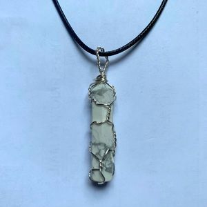 Handcrafted Howlite Tower Pendant - NWT